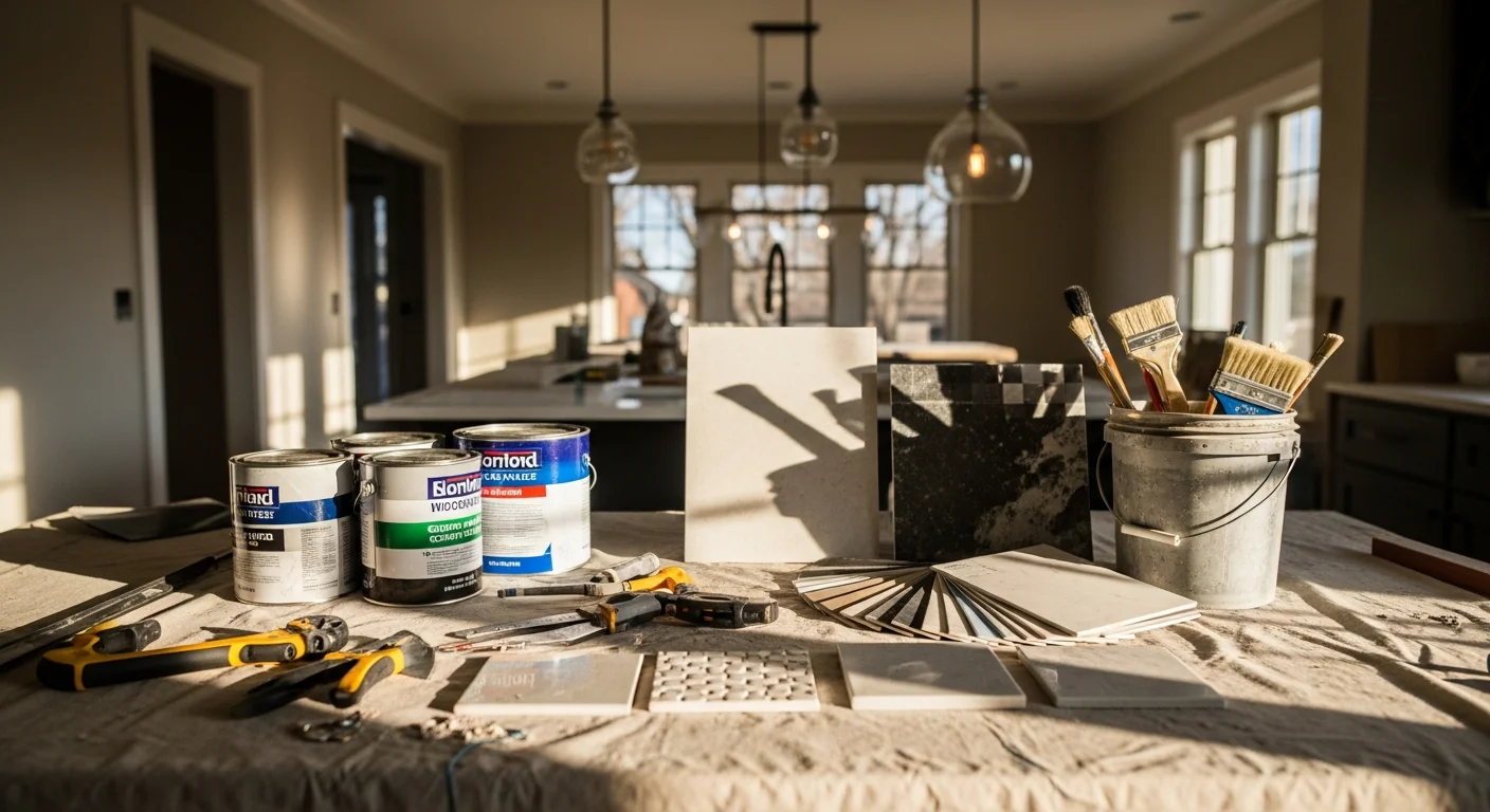 Kitchen and bathroom remodeling project in progress