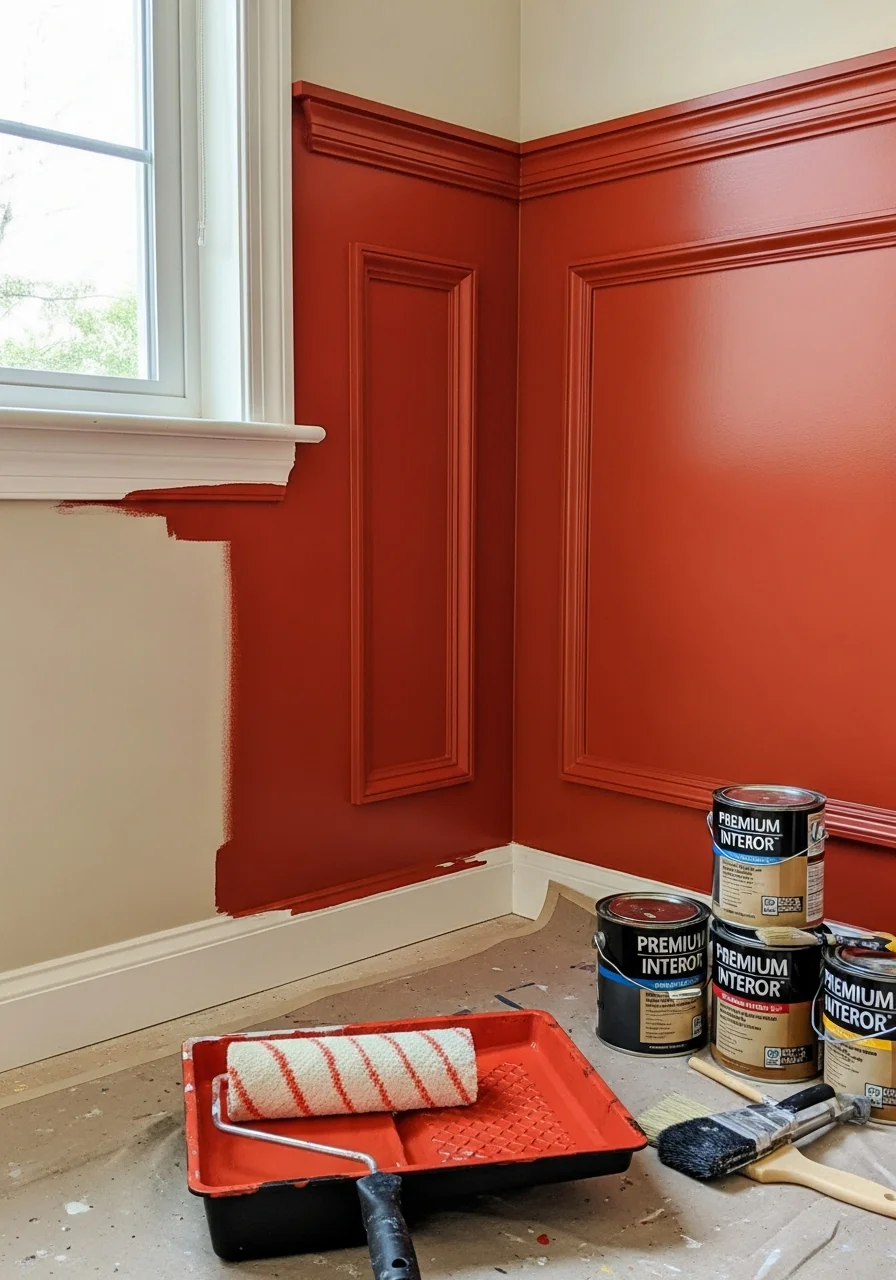 Craftsperson executing detailed work on a home improvement project with precision and professional skill.