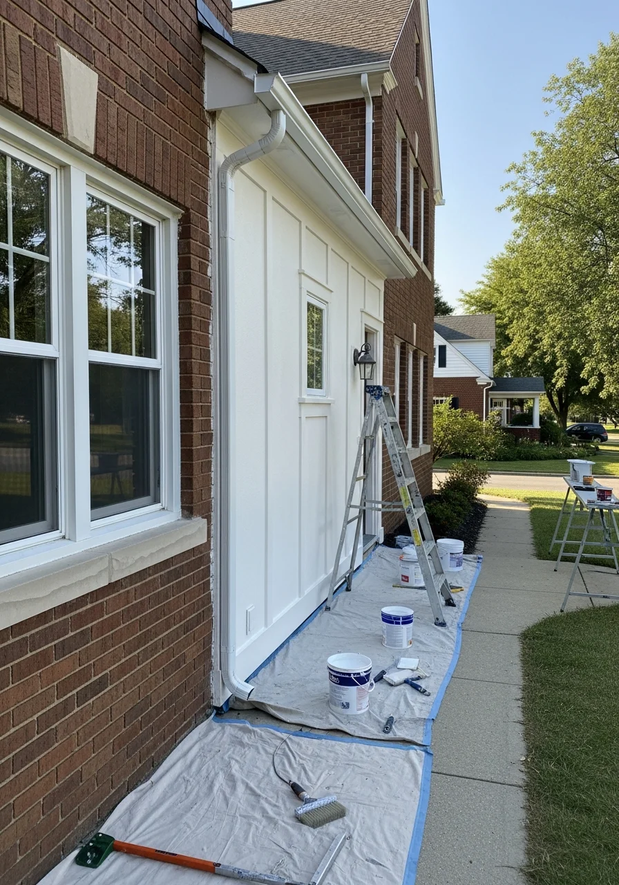 Contractor demonstrating skilled workmanship on a home improvement project with attention to detail.
